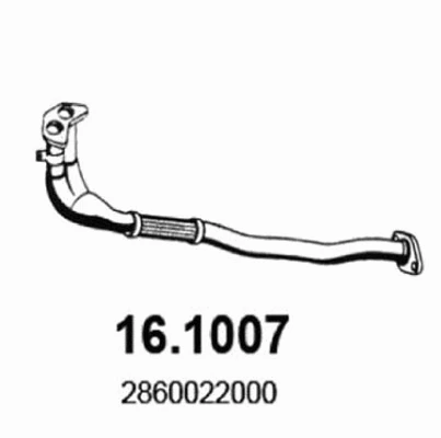 Tuyau d'échappement ASSO 16.1007