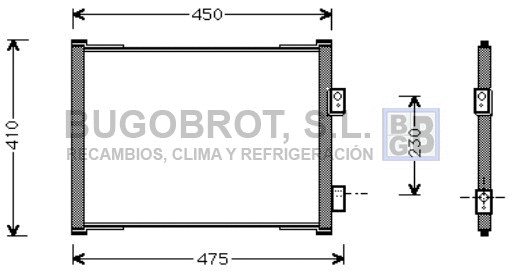 Condenseur, climatisation BUGOBROT 62-FD5262