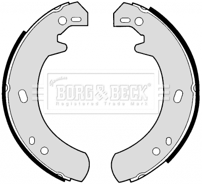 Jeu de mâchoires de frein, frein de stationnement BORG & BECK BBS6253