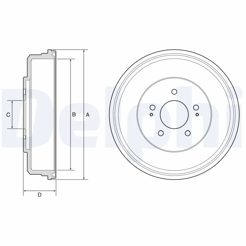 Tambour de frein DELPHI BF586