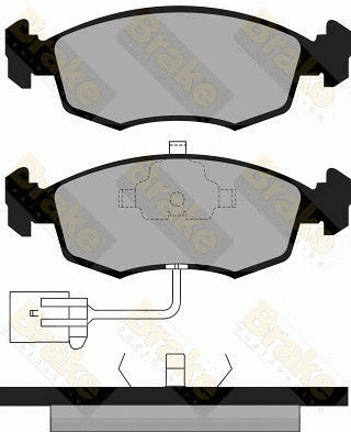 Kit de plaquettes de frein, frein à disque Brake ENGINEERING PA966