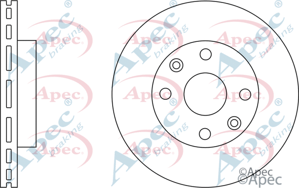 Disque de frein APEC DSK2286