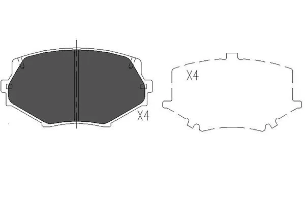 Kit de plaquettes de frein, frein à disque KAVO PARTS KBP-4527