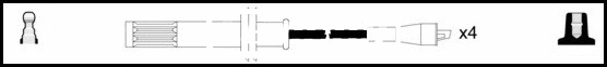 Kit de câbles d'allumage LEMARK HOES1223