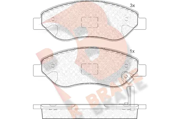 Kit de plaquettes de frein, frein à disque R BRAKE RB1850