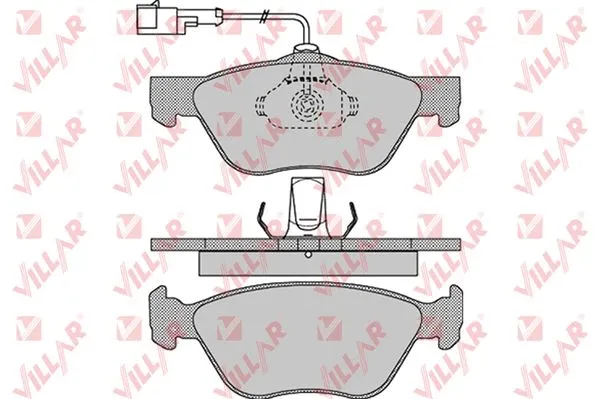 Kit de plaquettes de frein, frein à disque VILLAR 626.1084