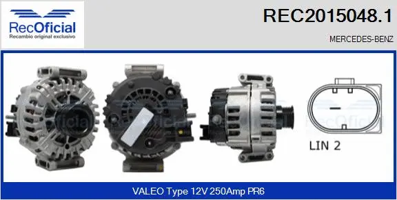 Alternateur RECOFICIAL REC2015048.1