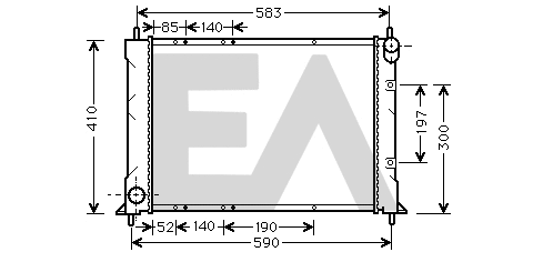 Radiateur, refroidissement du moteur EACLIMA 31R05034
