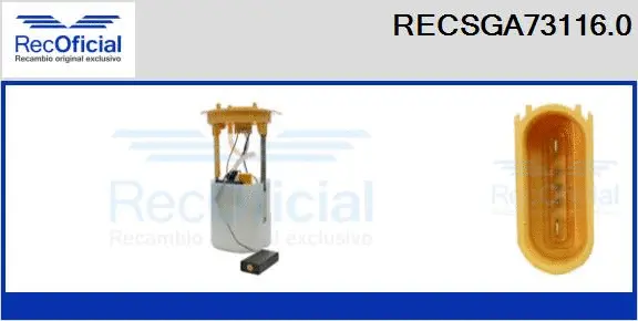 unité d'alimentation de carburant RECOFICIAL RECSGA73116.0