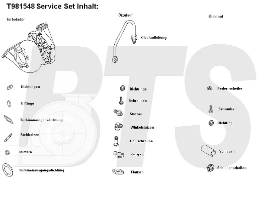 Turbocompresseur, suralimentation BTS Turbo T981548