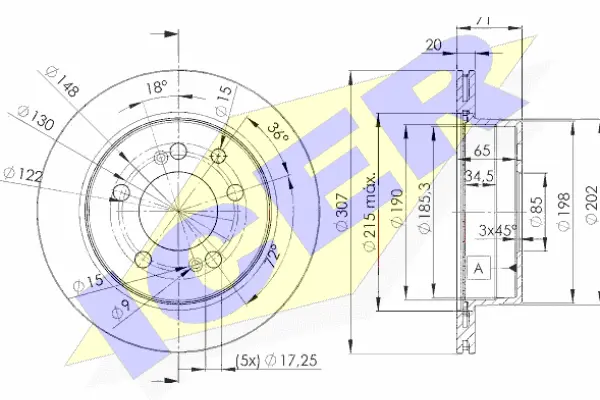 Disque de frein ICER 78BD8675-2