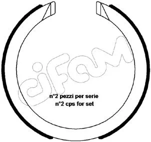 Jeu de mâchoires de frein, frein de stationnement CIFAM 153-483