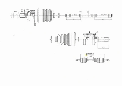 Arbre de transmission URW 10-09069