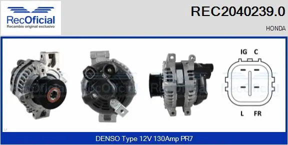 Alternateur RECOFICIAL REC2040239.0
