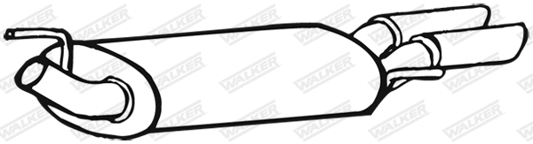 Silencieux arrière WALKER 70612