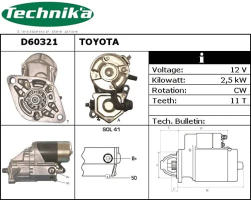 Démarreur Technika D60321