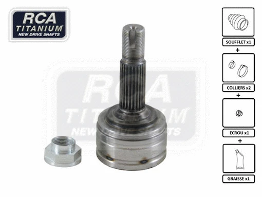 Jeu de joints, arbre de transmission RCA FRANCE TO912