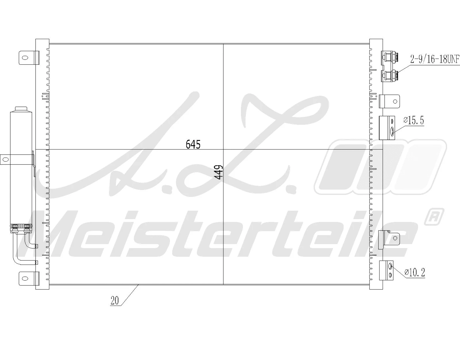 Condenseur, climatisation A.Z. Meisterteile AZMT-45-030-1241