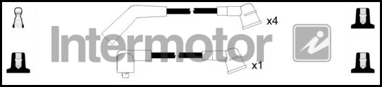 Kit de câbles d'allumage INTERMOTOR 76280