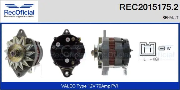 Alternateur RECOFICIAL REC2015175.2