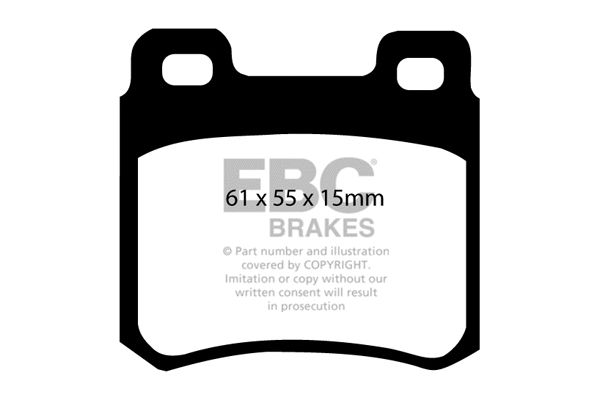 Kit de plaquettes de frein, frein à disque EBC Brakes DP3671C