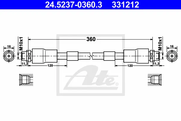 Flexible de frein ATE-APAC 24.5237-0360.3
