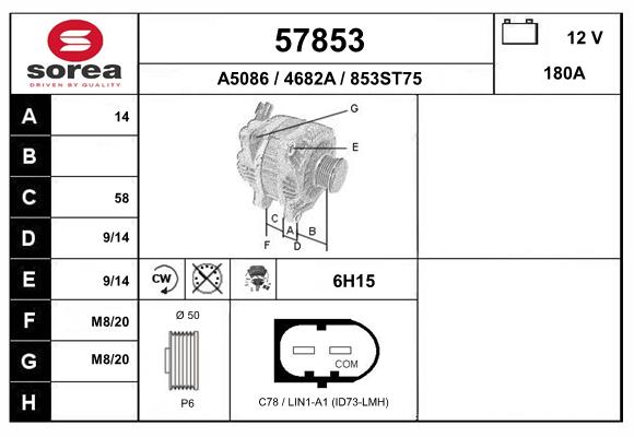 Alternateur EAI 57853