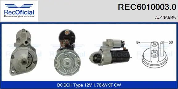 Démarreur RECOFICIAL REC6010003.0
