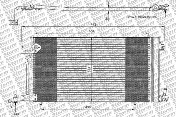 Condenseur, climatisation STORM QUALITY PARTS 79013