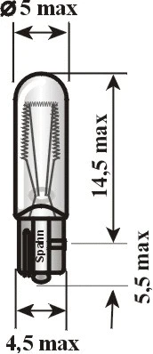 Ampoule, éclairage des instruments SPAHN GLÜHLAMPEN 1220