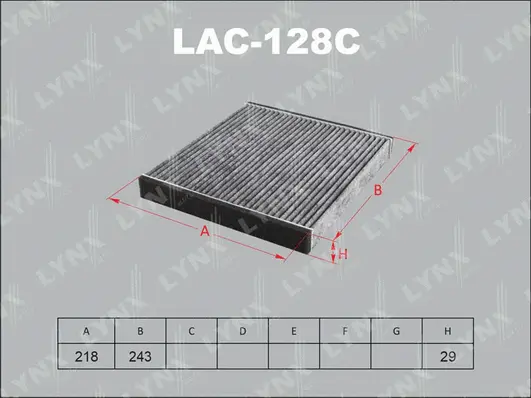 Filtre, air de l'habitacle LYNXAUTO LAC-128C