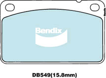 Kit de plaquettes de frein, frein à disque BENDIX-SEA DB549 GCT