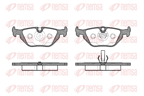Kit de plaquettes de frein, frein à disque REMSA 0265.50