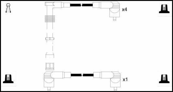 Kit de câbles d'allumage LEMARK HOES206