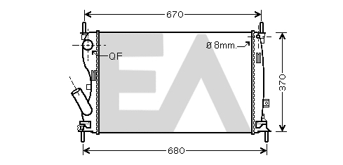 Radiateur, refroidissement du moteur EACLIMA 31R22130