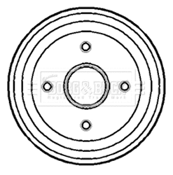 Tambour de frein BORG & BECK BBR7075