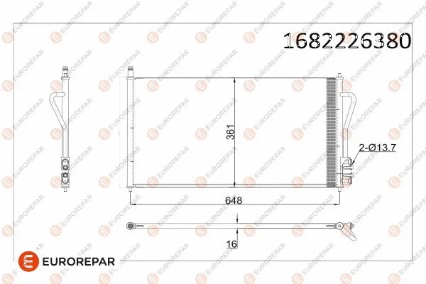 Condenseur, climatisation EUROREPAR 1682226380