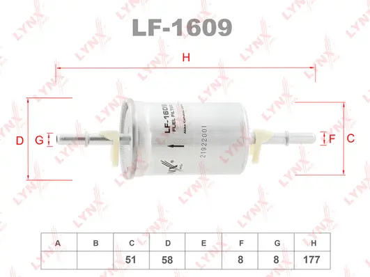 Filtre à carburant LYNXAUTO LF-1609