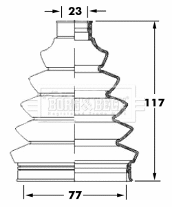 Jeu de joints-soufflets, arbre de commande BORG & BECK BCB6068