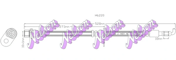 Flexible de frein KAWE H6220