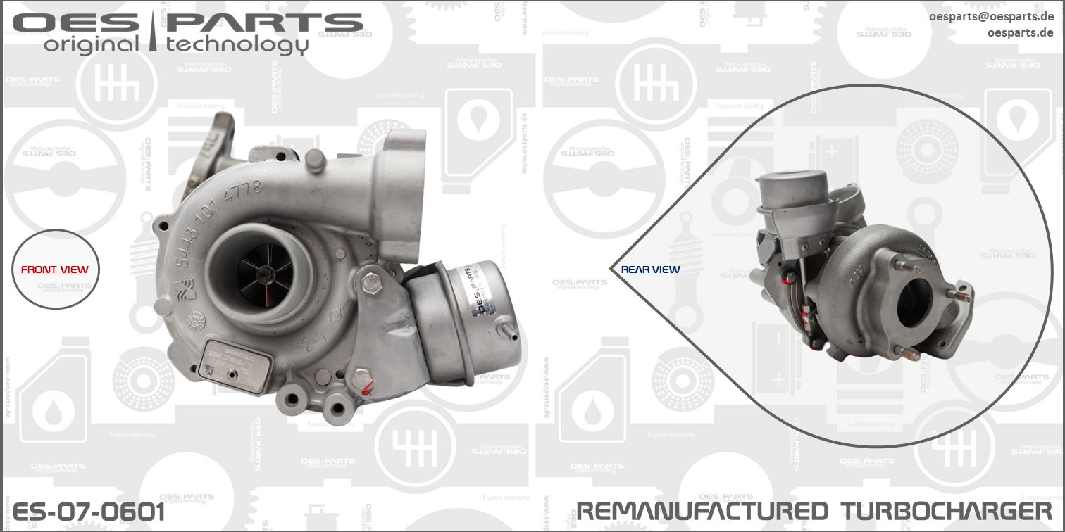 Turbocompresseur, suralimentation OES PARTS ES-07-0601
