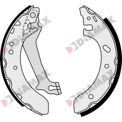 Jeu de mâchoires de frein DIAMAX N01327