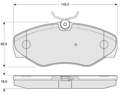 Kit de plaquettes de frein, frein à disque MTR MT552