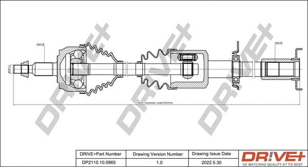 Arbre de transmission Dr!ve+ DP2110.10.0965