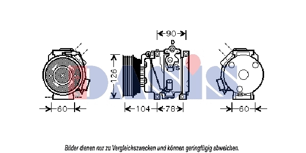 Compresseur, climatisation AKS DASIS 851629N