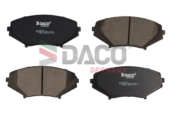Kit de plaquettes de frein, frein à disque DACO Germany 322223