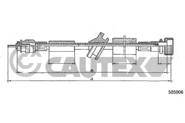 Câble flexible de commande de compteur CAUTEX 766216