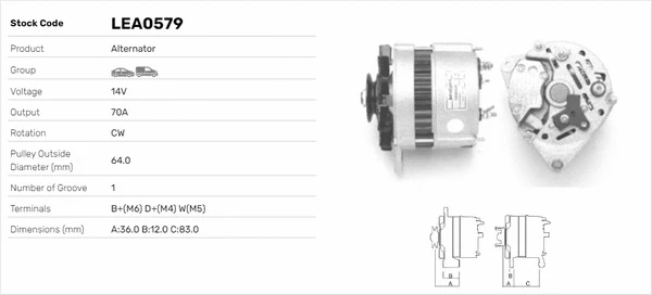 Alternateur LUSA LEA0579