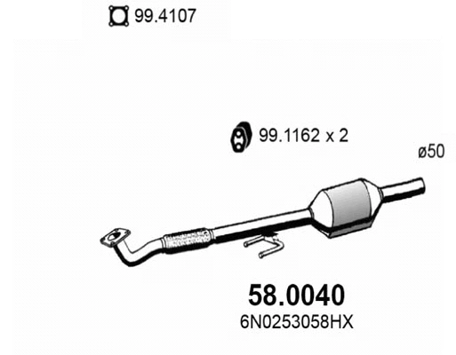 Catalyseur ASSO 58.0040