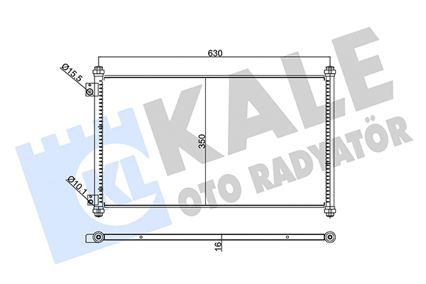 Condenseur, climatisation KALE OTO RADYATÖR 345705